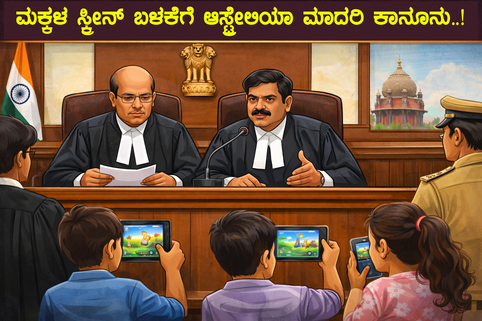 ಮಕ್ಕಳ Screen ಬಳಕೆಗೆ ಆಸ್ಟ್ರೇಲಿಯಾ ಮಾದರಿ ಕಾನೂನು: 
ಮದ್ರಾಸ್ ಹೈಕೋರ್ಟ್ ಸಲಹೆ